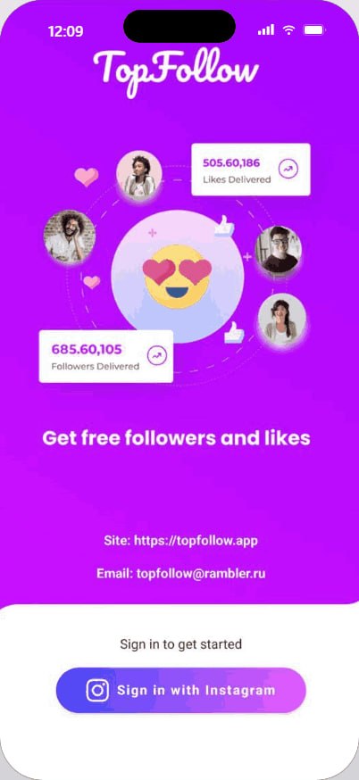 Topfollow app preview